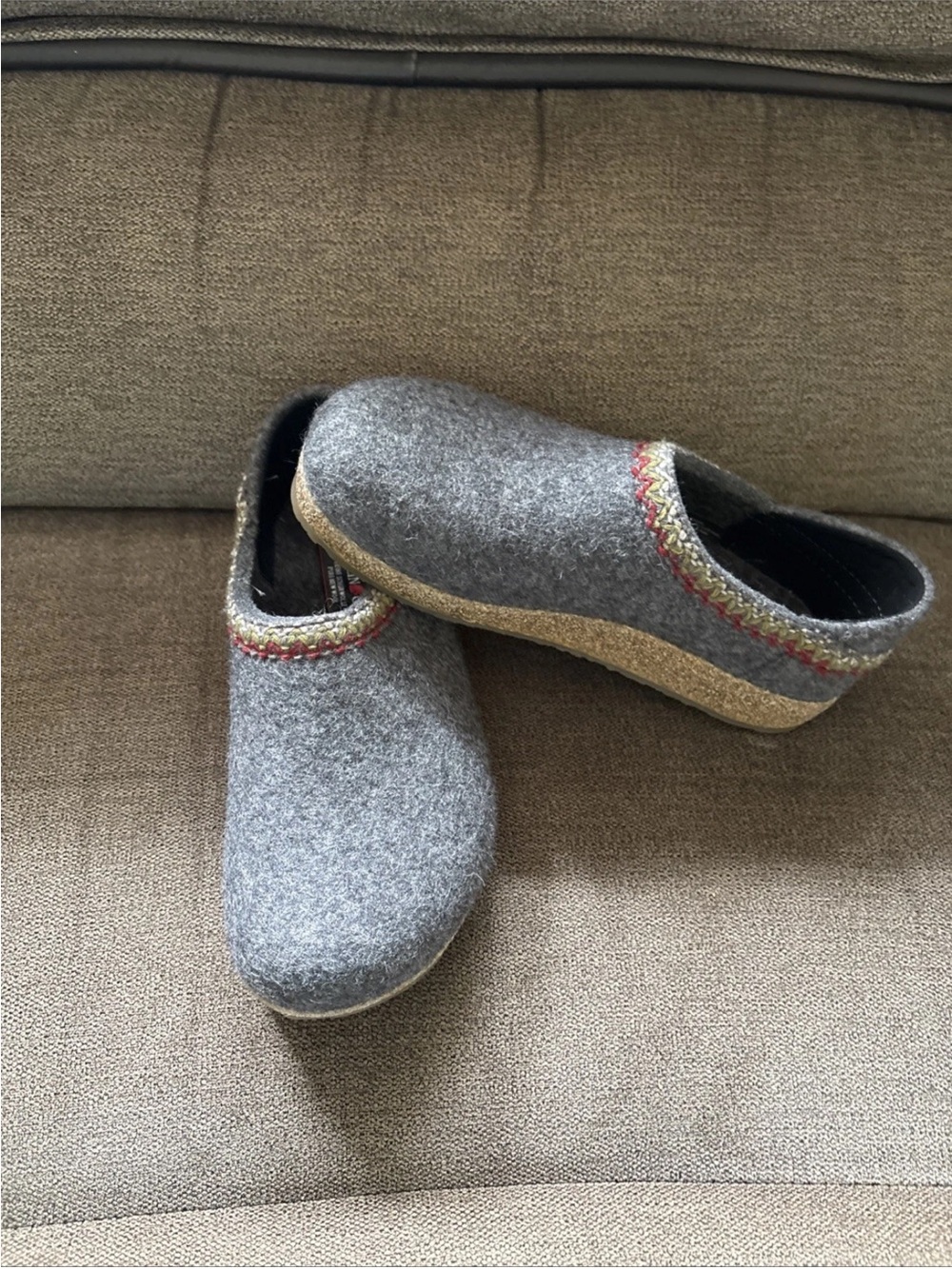 Haflinger Gray GZH  ZigZag Wool  size 8-8.5 39 NEW Without Box